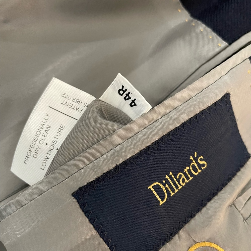 HART SCHAFFNER MARX Gold Trumpeter‎ x Loro Piana Cashmere Navy Blazer Size 44 R - Picture 8 of 9